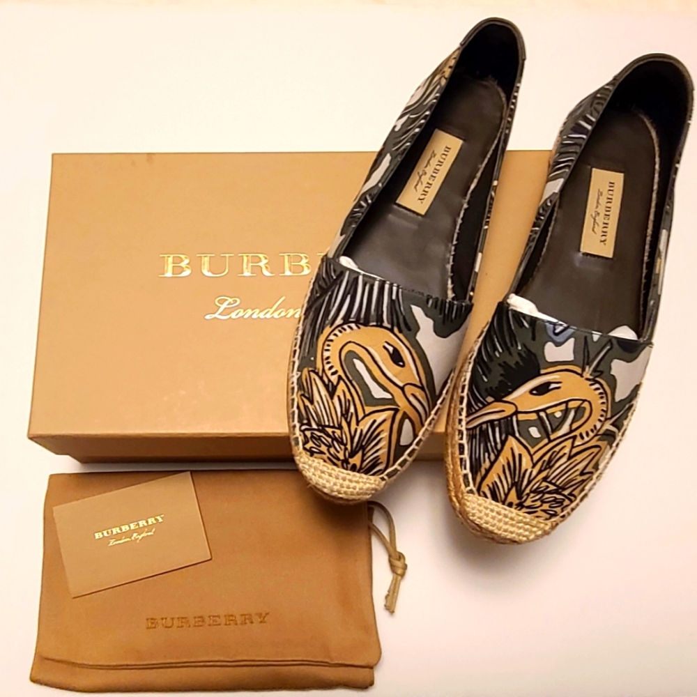 Burberry Ladies Hodgson Floral Flat Espadrilles (US 7)
